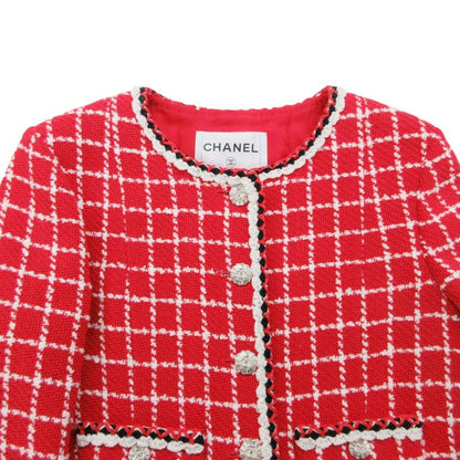 Chanel Jumpsuit Cruise Line Tweed Jumps All in One Red White — view 3