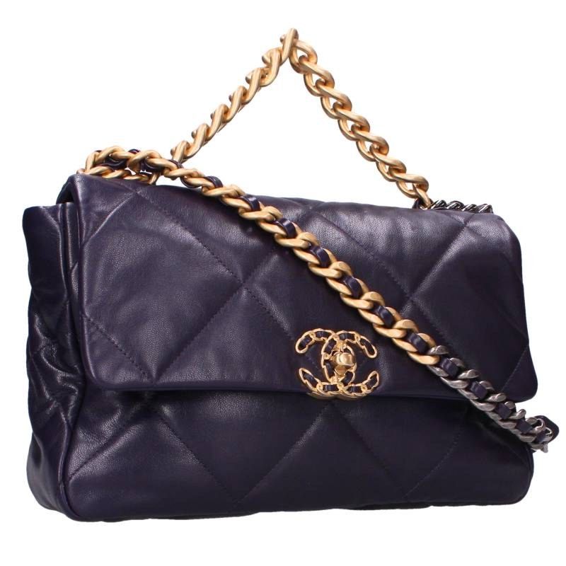 Chanel 19 Large Lambskin Chain Shoulder Bag