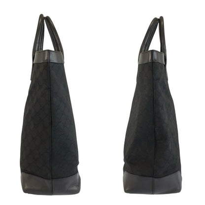 Gucci Black GG Canvas Leather 002 Tote Bag — view 8