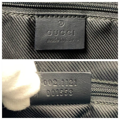 Gucci Black GG Canvas Leather 002 Tote Bag — view 3