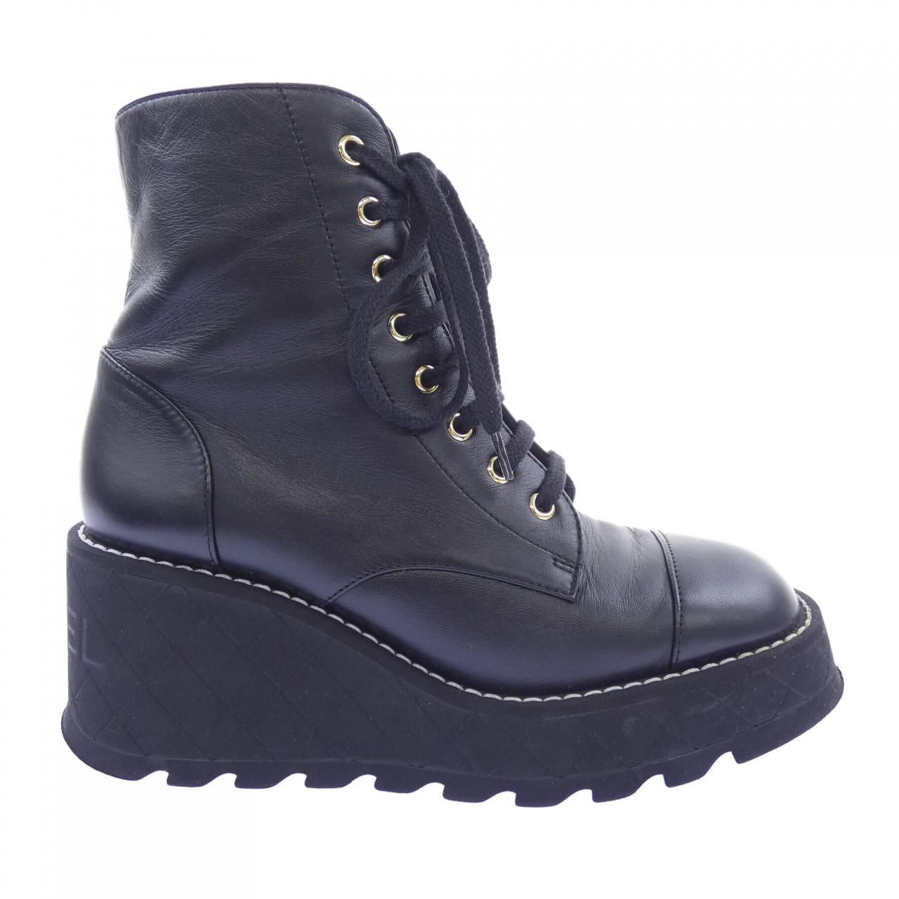 Chanel Combat Boots Black