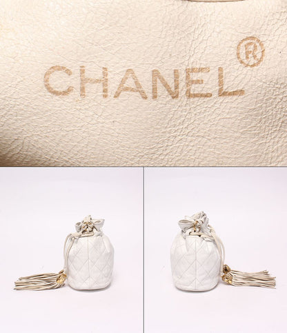 Chanel Shoulder Bag Crossbody Gold Drawstring Quilted — view 4