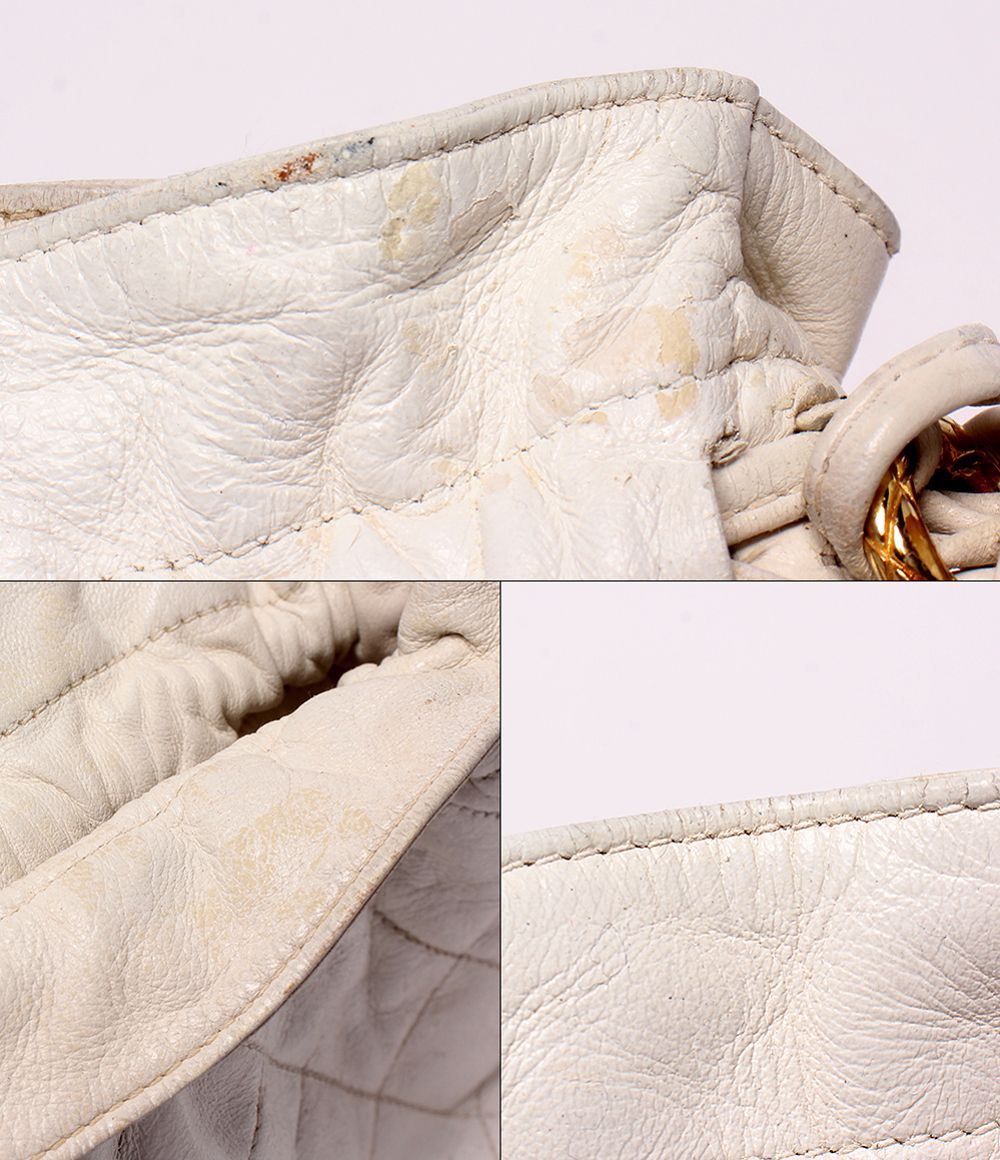 Chanel Shoulder Bag Crossbody Gold Drawstring Quilted — view 8