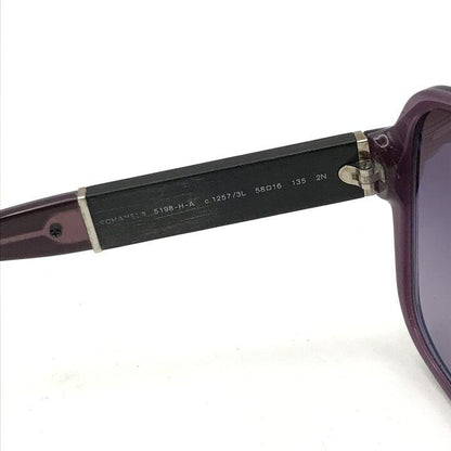Chanel Logo Purple Sunglasses Eyewear Cell Acetate — view 7