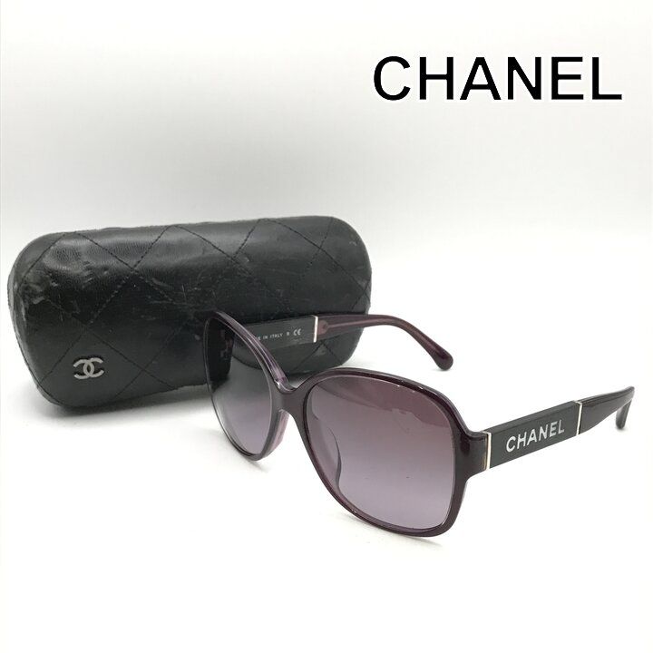 Chanel Logo Purple Sunglasses Eyewear Cell Acetate