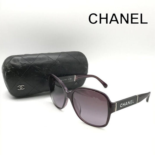 Chanel Logo Purple Sunglasses Eyewear Cell Acetate