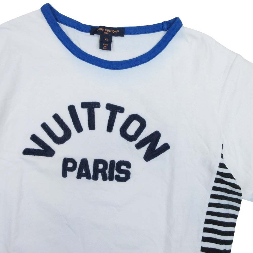 Louis Vuitton Ringer T-Shirt Logo Patch Border Side Panel Top Short Sleeves XS — view 3