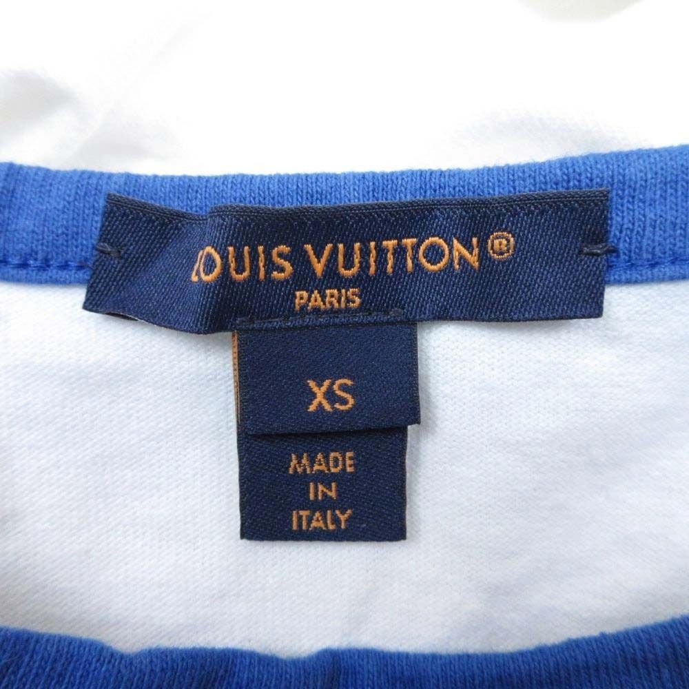 Louis Vuitton Ringer T-Shirt Logo Patch Border Side Panel Top Short Sleeves XS — view 5
