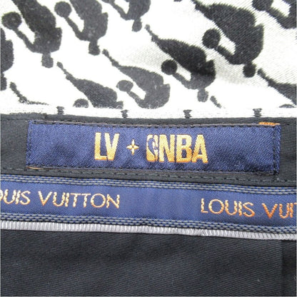 Louis Vuitton NBA Logo Jacquard Pants Trousers No Tuck 40 Gray Black — view 6