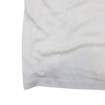 Saint Laurent Silk Knit T-Shirt Top Short Sleeve Top Neck M Off White Sweater — view 4