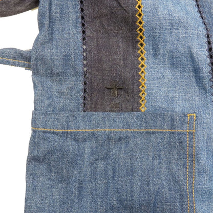 Dior Patchwork Belted Denim Buttonless Jacket 36 Indigo — view 6
