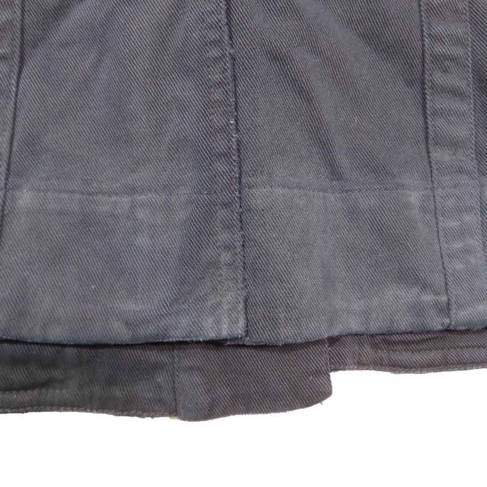 Dior Cotton Belted Denim Buttonless Jacket 34 Navy — view 4