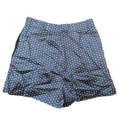 Dior Silk Shorts Pants Dots Polka 36 Navy — view 2