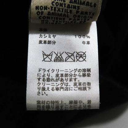 Hermes Cashmere Wrap Coat Shawl Color Short Jacket Herringbone 36 Gray — view 6