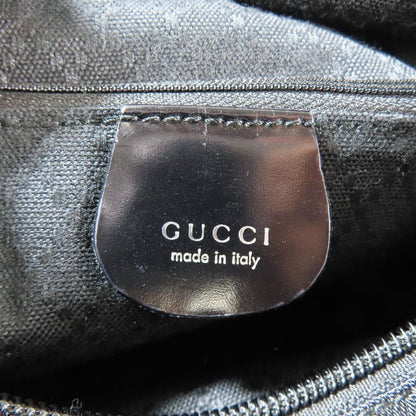 Gucci Bamboo Handle Nylon Leather Tote Bag Vintage Purse Black — view 7