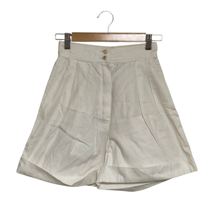 Chanel Vintage T-tuck Cotton Shorts 36 White