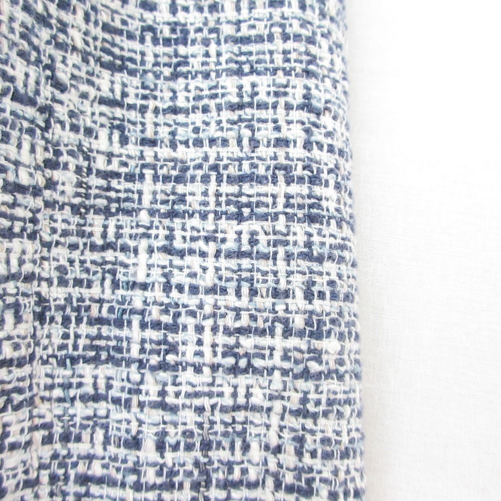 Max Mara Weekend Tweed Jacket 36 Navy White — view 3