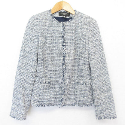 Max Mara Weekend Tweed Jacket 36 Navy White