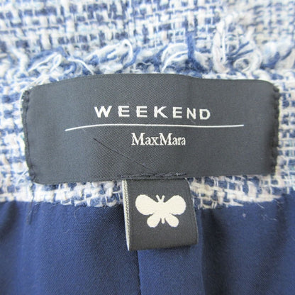 Max Mara Weekend Tweed Jacket 36 Navy White — view 4