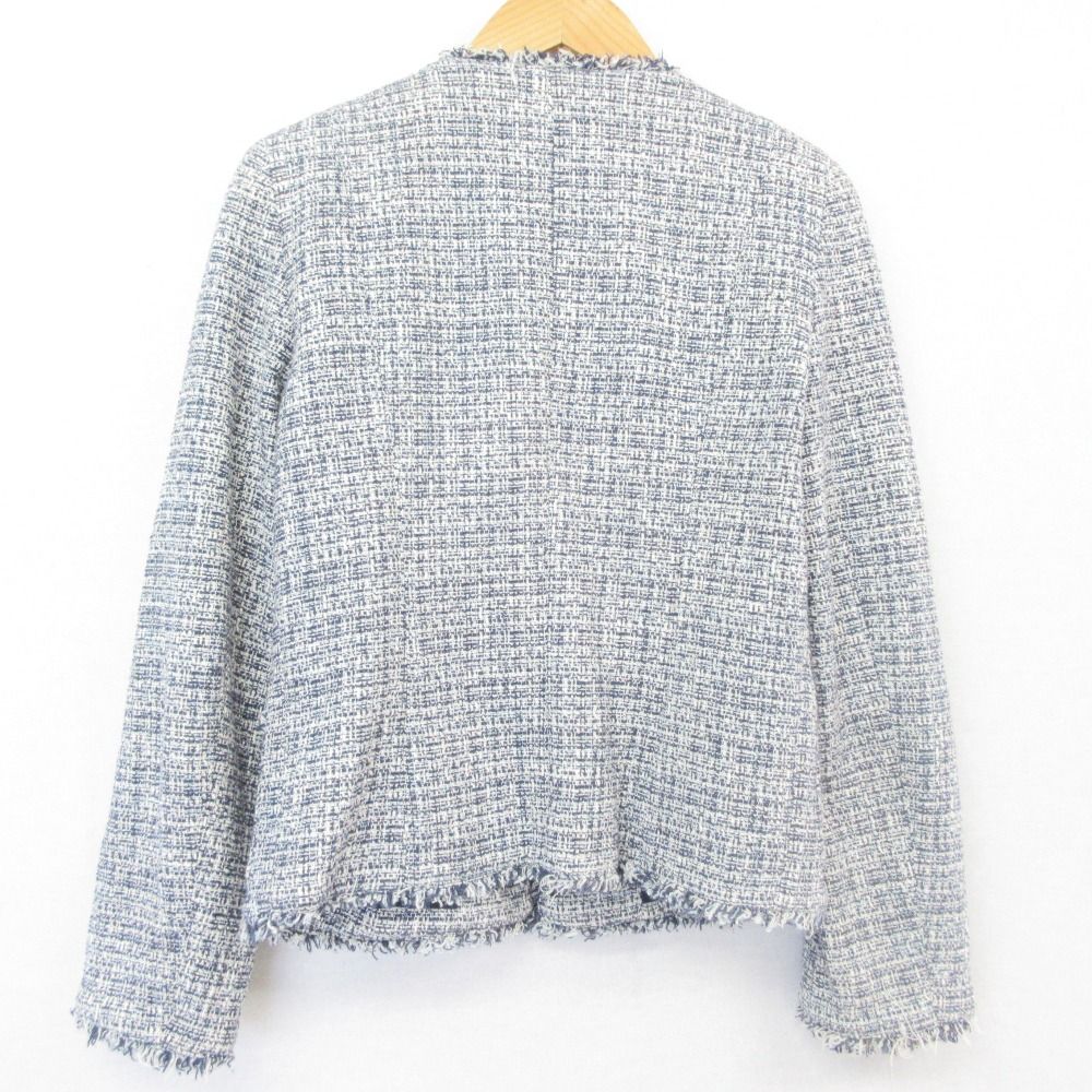 Max Mara Weekend Tweed Jacket 36 Navy White — view 2