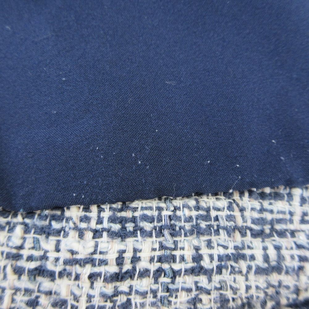 Max Mara Weekend Tweed Jacket 36 Navy White — view 7
