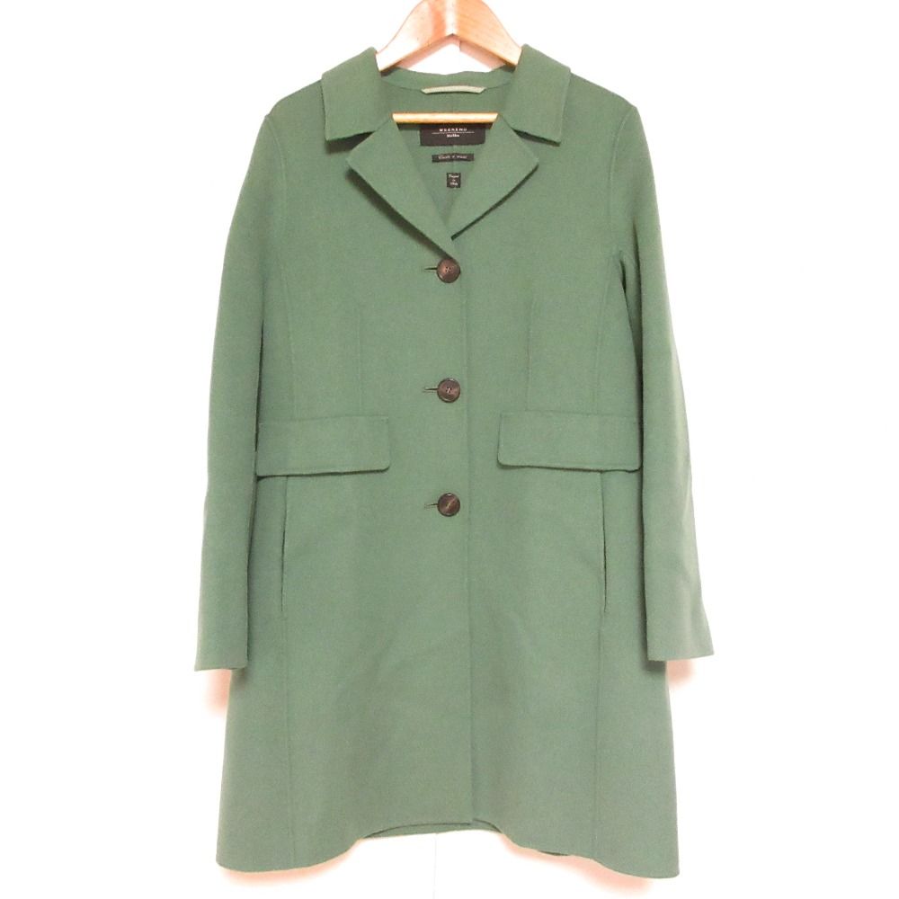 Max Mara Weekend Cucito Mano Wool River Coat 36 Green