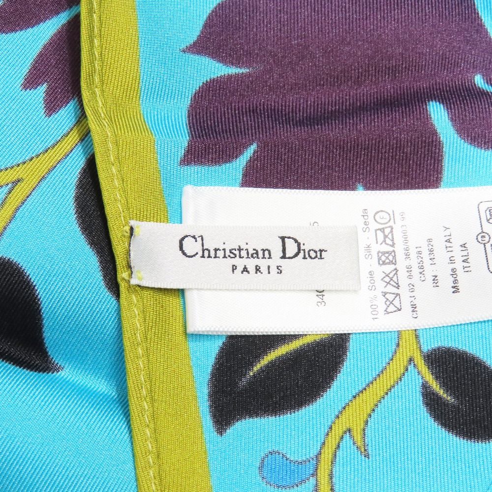 Dior Flower Halter Neck Silk Top Shirt Blouse Blue — view 6