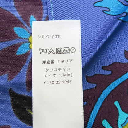 Dior Flower Halter Neck Silk Top Shirt Blouse Blue — view 8