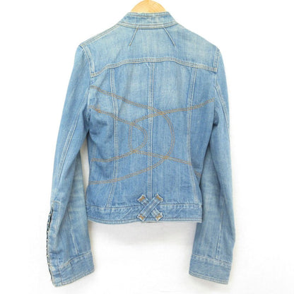 Dolce & Gabbana Leopard Denim Jacket 38 Blue — view 2
