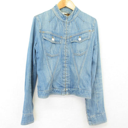 Dolce & Gabbana Leopard Denim Jacket 38 Blue
