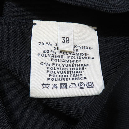 Hermes Sleeveless Bodice Leotard Back Open Silk Knit Top 38 Black — view 8