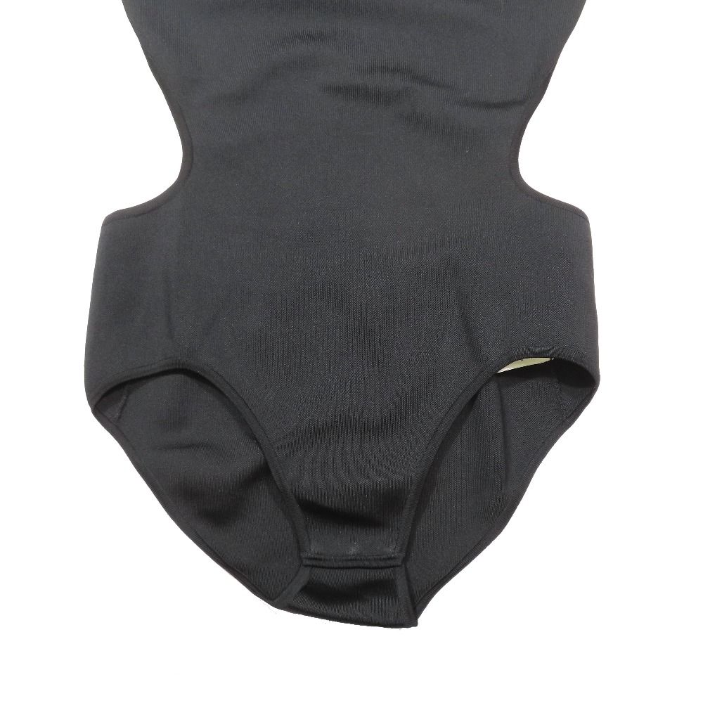 Hermes Sleeveless Bodice Leotard Back Open Silk Knit Top 38 Black — view 5