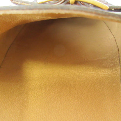 Hermes Hapi Belt Leather Loafers Shoes Brown 36.5 — view 8