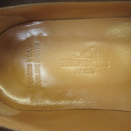 Hermes Hapi Belt Leather Loafers Shoes Brown 36.5 — view 6