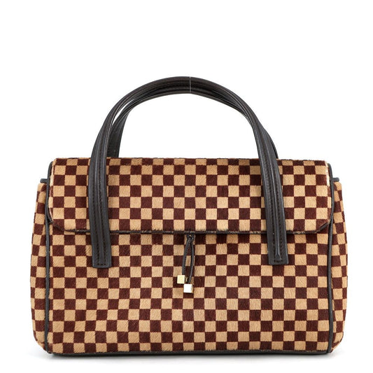 Louis Vuitton Handbag Damier Sauvage Calf Hair Lion