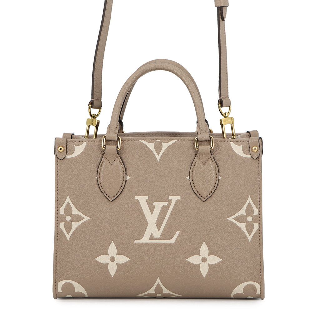 Louis Vuitton Monogram Empreinte On The Go PM Bicolor Tote 2-Way Shoulder Bag