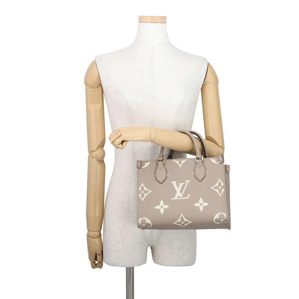 Louis Vuitton Monogram Empreinte On The Go PM Bicolor Tote 2-Way Shoulder Bag — view 5