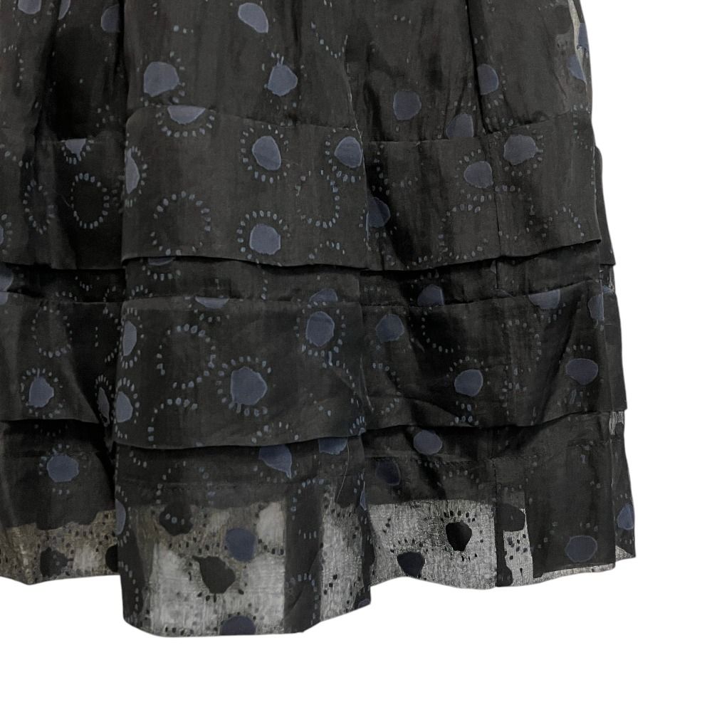 Dior Galiano Era Dot Pattern Sheer Mini Skirt 38 Black — view 4