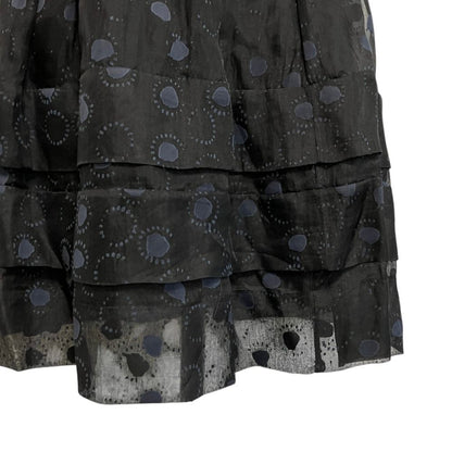 Dior Galiano Era Dot Pattern Sheer Mini Skirt 38 Black — view 4