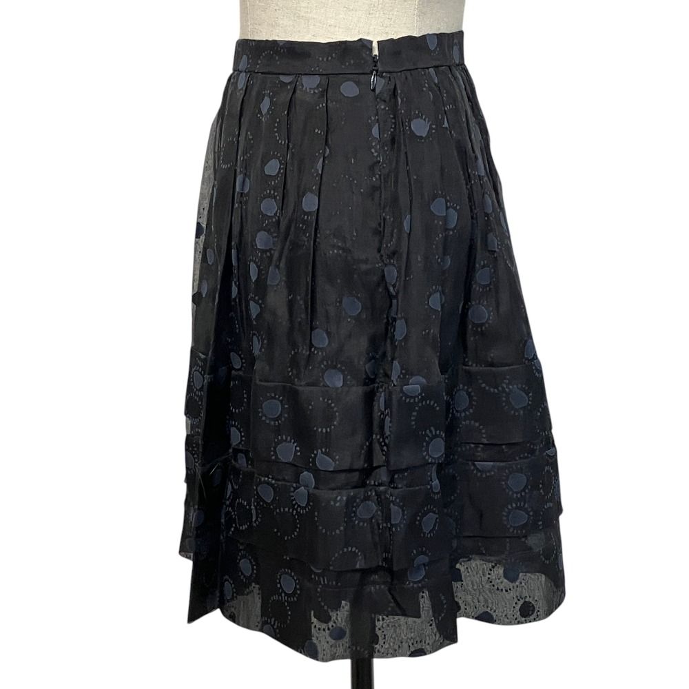 Dior Galiano Era Dot Pattern Sheer Mini Skirt 38 Black — view 2