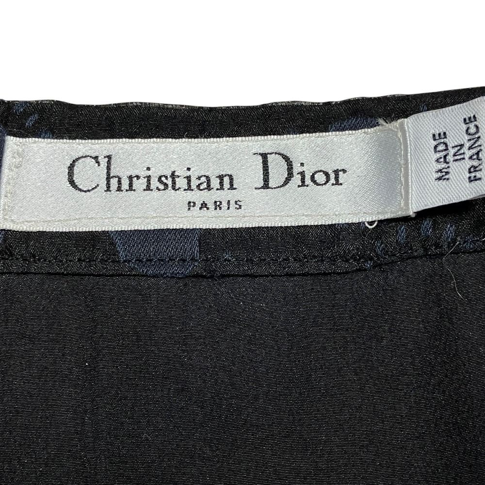 Dior Galiano Era Dot Pattern Sheer Mini Skirt 38 Black — view 8