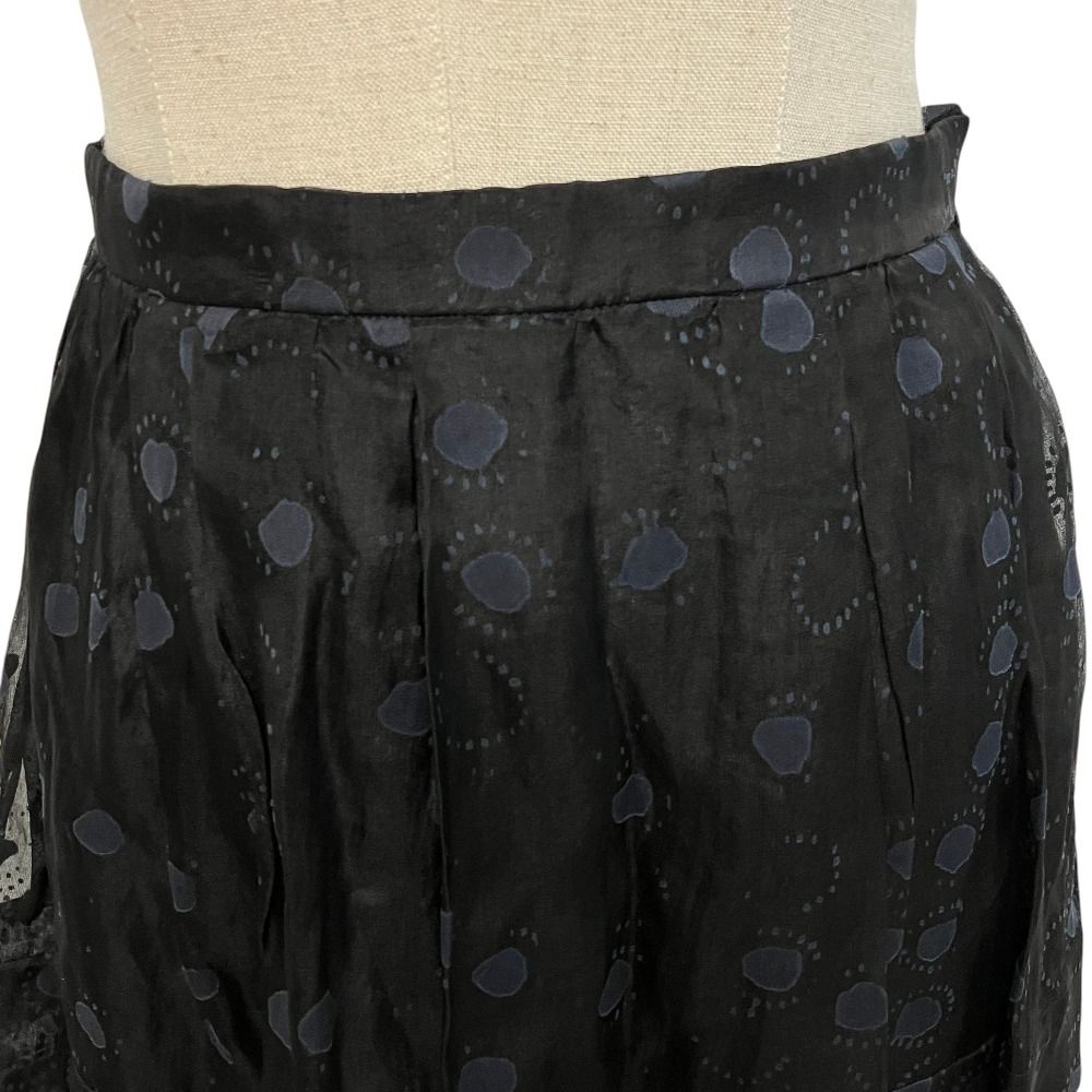 Dior Galiano Era Dot Pattern Sheer Mini Skirt 38 Black — view 6