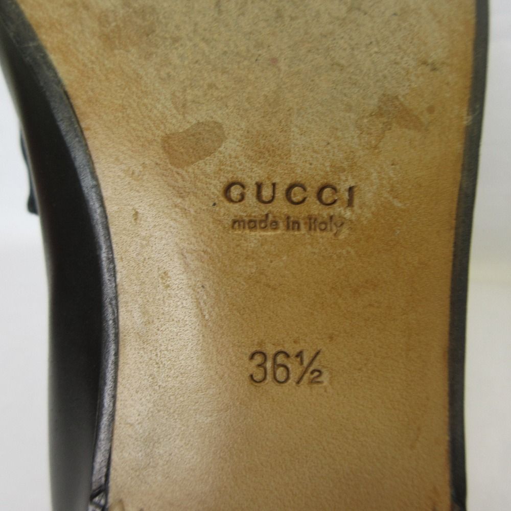 Gucci Leather Bit Loafers Black 36.5 — view 7