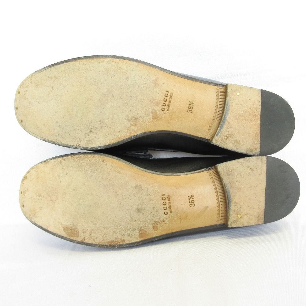 Gucci Leather Bit Loafers Black 36.5 — view 5
