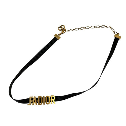 Dior J' J'adior Logo Choker Necklace Gold — view 2