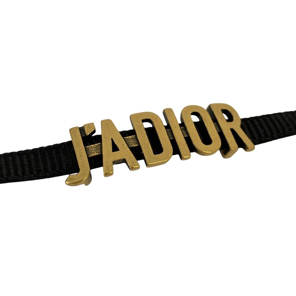 Dior J' J'adior Logo Choker Necklace Gold — view 4