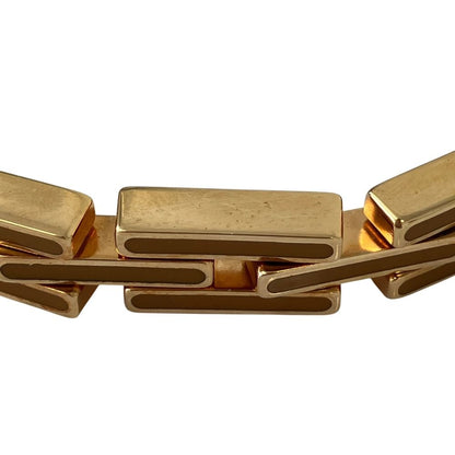 Prada Metal Enamel Chain Bracelet Gold Color Orange — view 5