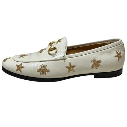 Gucci Star Bi Embroidery Jordan Horsebit Loafers White 36 — view 2