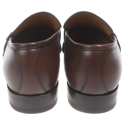 Gucci Interlocking G Leather Shoes Loafers Brown — view 3