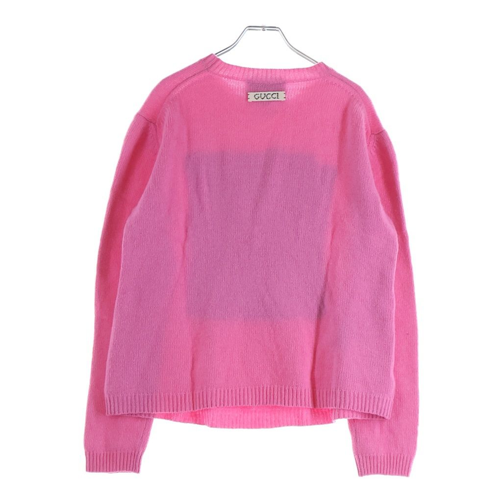 Gucci Disney Donald Duck Jacquard Crew Neck Long Sleeve Pullover Sweater Pink — view 2